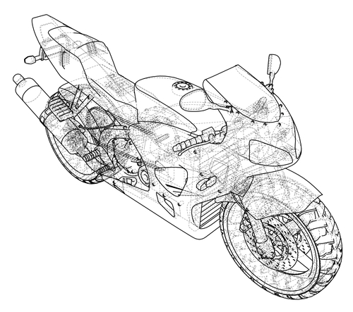 ilustrační motocykl